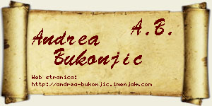 Andrea Bukonjić vizit kartica